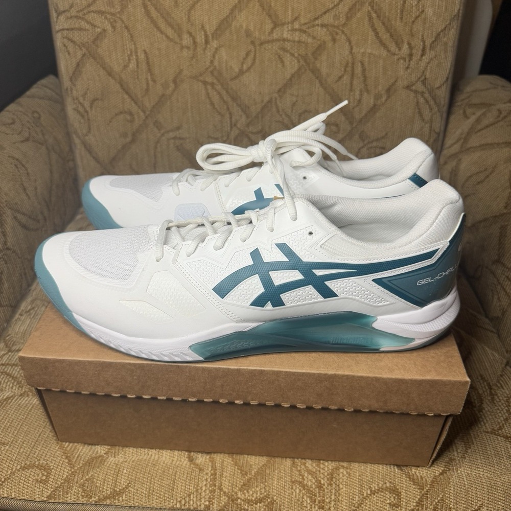 Size 15 - ASICS Gel Challenger 13 White Velvet Pine NWT! 1041A222